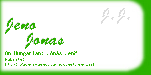 jeno jonas business card