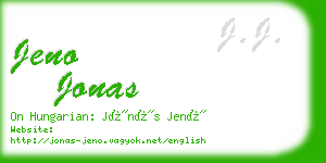 jeno jonas business card